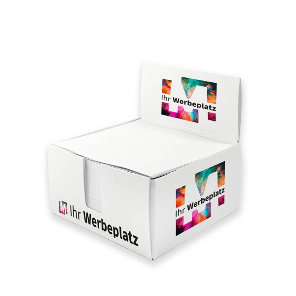 Karton-Zettelbox  mit Display 10  x  10  x  8