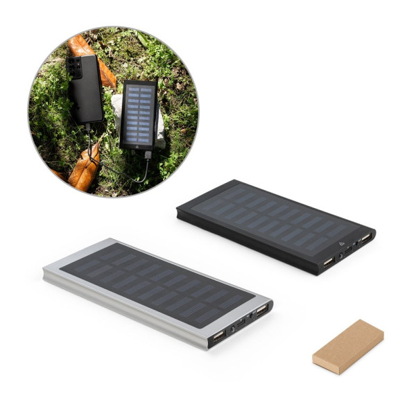 CLERK. Powerbank aus 100% recyceltem Aluminium 8'000 mAh