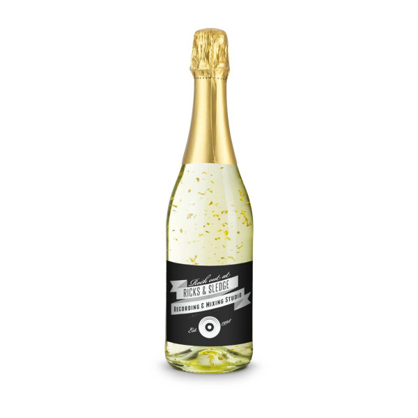 Golden Flakes – Flasche klar, 0,75 l